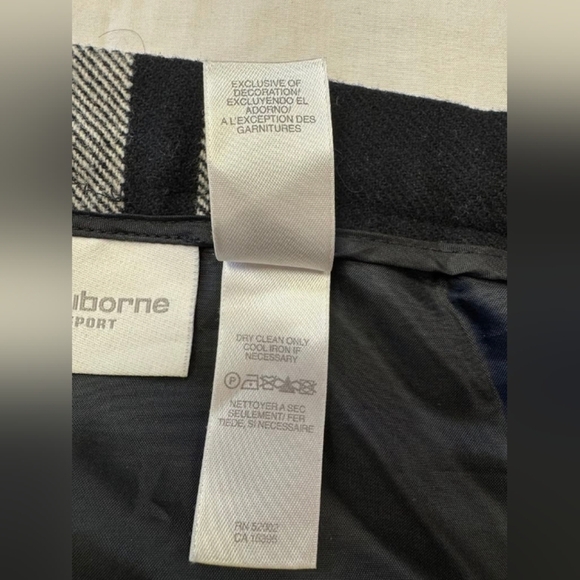 Liz Claiborne Skirt Wrap Maxi Wool Blend Plaid Black/White Size 14 - Picture 8 of 9